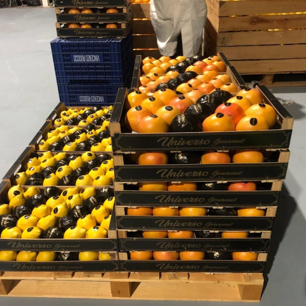 palet de limón y palet de pomelo